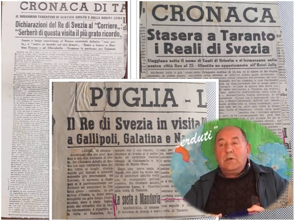 Re Gustavo VI di Svezia a Manduria