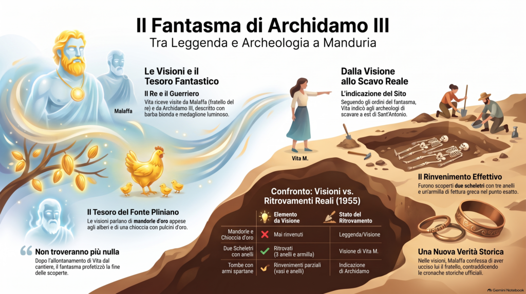 il fantasma di re Archidamo compare a una donna di Manduria
